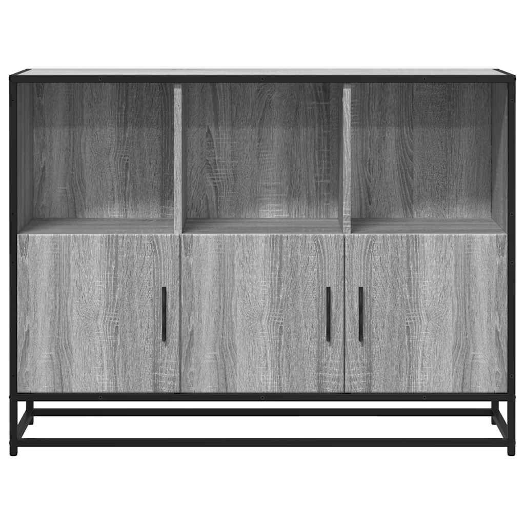 Sideboard Grau Sonoma 100x35x76 cm Holzwerkstoff